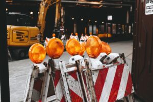 barricades at a construction site