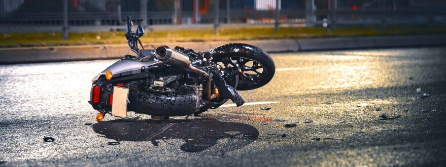 motorcycle after a crash