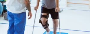 personal injury victim crutches
